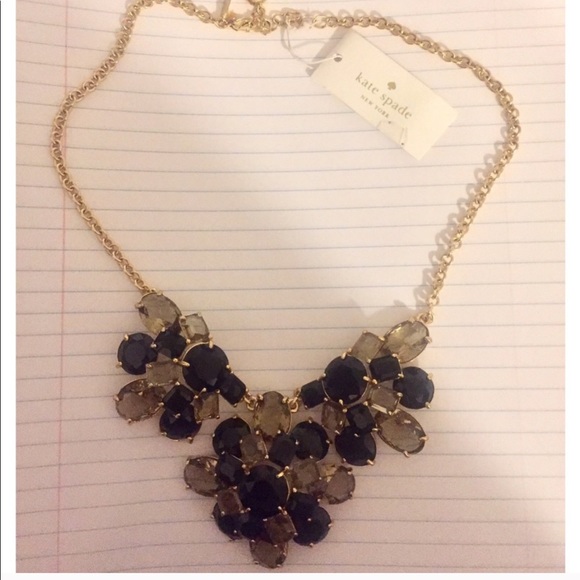 NWT Kate Spade Crystal Cluster Statement Necklace - Picture 7 of 8
